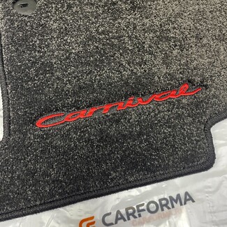 Ворсовые коврики на KIA Carnival IV 7 мест с оттоманками 2020 - 2025 в Нижнем Новгороде Ворсовые коврики на KIA Carnival IV 7 мест с оттоманками 2020 - 2025 в Нижнем Новгороде